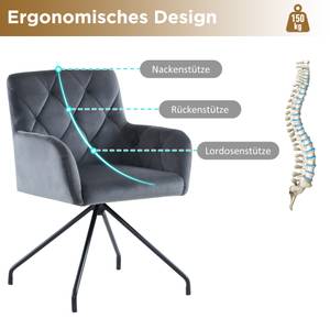 Esszimmerstuhl VELVRest (4er Set) Grau - 4er Set