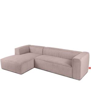 Ecksofa FEROX Pink - Armlehne beidseitig montierbar - Ecke davorstehend links - Ottomane davorstehend links