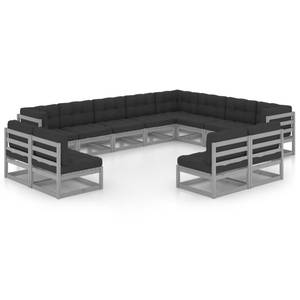 Garten-Lounge-Set (12-teilig) 3009851-2 Anthrazit - Grau