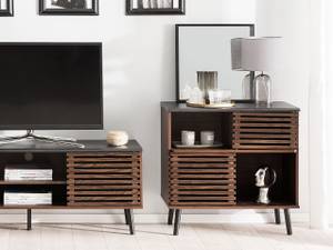 Buffet PERTH Noir - Marron - Bois manufacturé - 80 x 80 x 40 cm