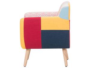 Fauteuil MELBY Bleu - Multicolore - Chêne clair - Rouge - Jaune