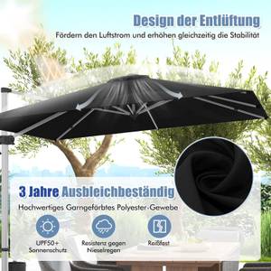 Sonnenschirme ZB33706 Schwarz - Textil - 300 x 261 x 300 cm