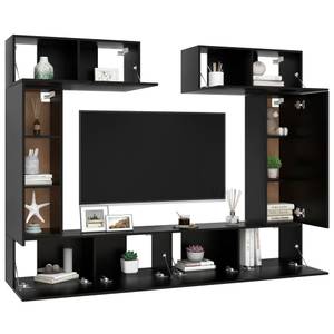 TV-Schrank 6er Set D688 Schwarz - Tiefe: 100 cm