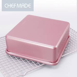 CHEFMADE 20cm rechteckige Kuchenform Pink - Metall - 22 x 9 x 22 cm