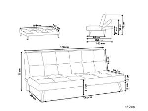 3-Sitzer Sofa HASLE Blau - Silber