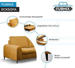 Ecksofa MAITA Senfgelb