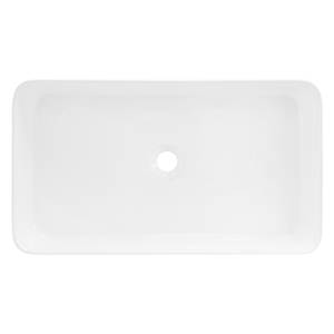 Lavabo Carré 68x38x12cm Blanc Céramique Blanc