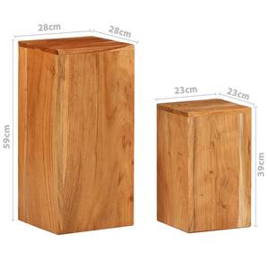 Pflanzenständer 3009669 (2er Set) Braun - Massivholz - Holzart/Dekor - 28 x 59 x 28 cm