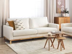 3-Sitzer Sofa SIGGARD Eiche Hell - Weiß