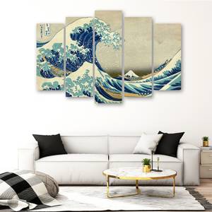 Wandbild Die große Welle vor Kanagawa Textil - 2 x 150 x 100 cm