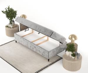 Boxspringbett Araya Grau - Breite: 90 cm - H2