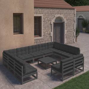 Salon de jardin 3009758-2 (lot de 12) Anthracite - Noir