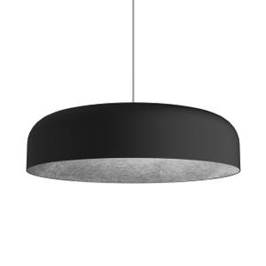 Suspension Tuzzi Noir - Argenté - Abat-jour diamètre : 40 cm