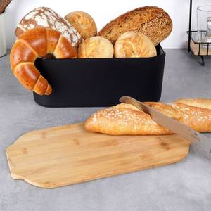 Brotkasten 259301 Schwarz - 19 x 12 x 33 cm