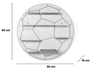 Wandregal Fußball Weiß - Holzwerkstoff - 50 x 50 x 19 cm