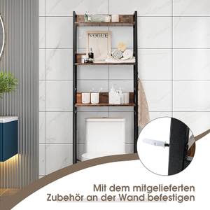 3-stöckiger Toilettenregal Braun - Holzwerkstoff - 24 x 172 x 60 cm