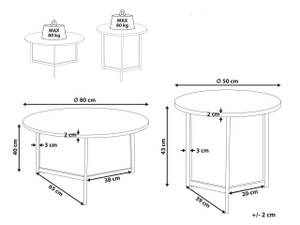 Table basse TIPPO Largeur : 80 cm