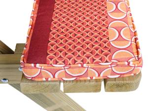 Picknicktisch Kissen 120 cm - 2 Stück Rot - Textil - 27 x 5 x 120 cm