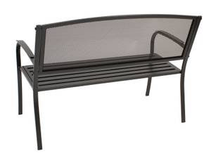 Bank COMO 2-sitzer, Streckmetall Grau - Metall - 121 x 90 x 63 cm