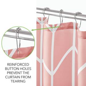 Duschvorhang Inverse Herringbone Pink - Textil - 183 x 1 x 183 cm