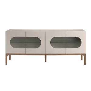 Sideboard aus Grau und Walnussholz Grau - Holzwerkstoff - 180 x 75 x 41 cm