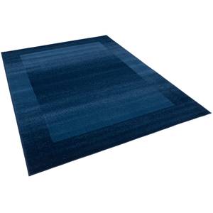 Designer Teppich Samba Modern Bordüre Nachtblau - 120 x 170 cm