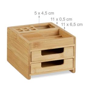 Lot de 2 cubes mémo bambou 13 x 15 x 20 cm