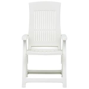Chaise de jardin Blanc - Matière plastique - 62 x 108 x 58 cm