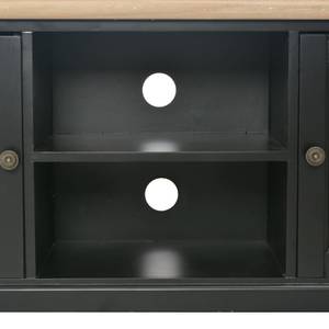 TV-Schrank 297472 Schwarz - Holzwerkstoff - Massivholz - Holzart/Dekor - 30 x 40 x 120 cm