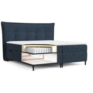 Boxspringbett Sinai I Taschenfeder Blau - Breite: 160 cm