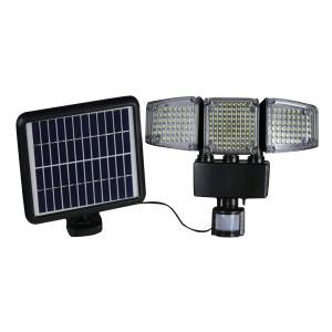 Solar-Scheinwerfer mit Sensor BLACKBURN Schwarz - Kunststoff - 17 x 23 x 31 cm