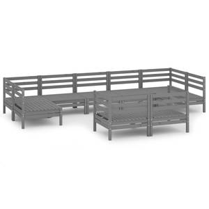 Garten-Lounge-Set Grau - Massivholz - Holzart/Dekor - 64 x 63 x 64 cm