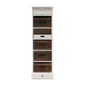 Armoire Rangez en Plus Blanc - Bois massif - 41 x 135 x 40 cm