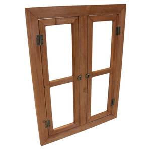 Holzfenster Nostalgie Braun - Metall - Holz teilmassiv - 57 x 78 x 4 cm