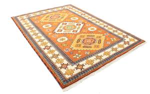 Orientteppich - 240x174cm Orange - Naturfaser - 174 x 2 x 240 cm