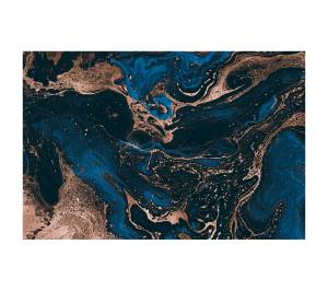 Ozeanöle und Bronze Wandkunst Weiß - Textil - 81 x 51 x 5 cm
