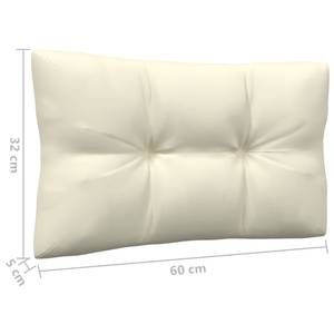 Gartensofa (2er Set) 3012138-13 Creme - Holz