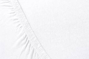 Jersey Spannbettlaken Bettlaken Weiß - Textil - 160 x 32-23 x 200 cm