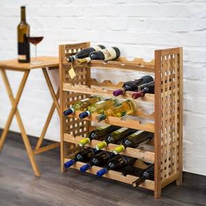 Étagère à vins 25 bouteilles noyer Marron - Bois manufacturé - 25 x 73 x 63 cm