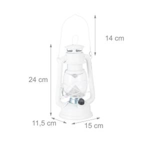 10x lampe-tempête LED blanc Translucide - Blanc