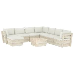 Mobilier de jardin (lot de 9) 3016490-20 Blanc - Bois manufacturé - Bois/Imitation - 60 x 30 x 60 cm