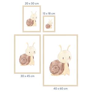 Schnecke gerahmtes Poster 40 x 60 cm