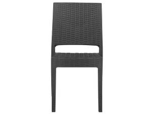 Chaise de jardin FOSSANO Graphite - Gris - Lot de 4