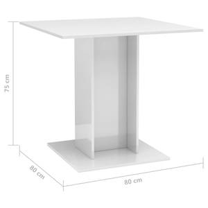 Esstisch 298665 Hochglanz Cremeweiß