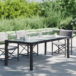 Table de jardin 3011702 Noir - Métal - Matière plastique - Polyrotin - 90 x 75 x 190 cm