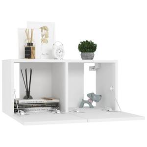 TV-Schrank 4er Set D518 Kiefer Weiß Dekor - Pinie Weiß Dekor