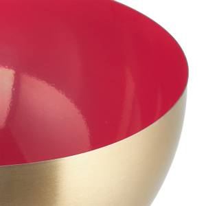 Zweifarbige Salatschüssel aus Edelstahl Gold - Rot