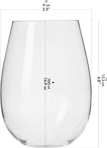 Krosno Star Gläser mit Silberstern Satz Glas - 9 x 13 x 9 cm