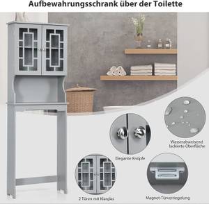 Toilettenschrank Badezimmerregal Grau - Holzwerkstoff - 22 x 171 x 60 cm