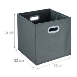 Graue Aufbewahrungsbox im 4er Set Grau - Papier - Kunststoff - Textil - 33 x 32 x 33 cm